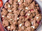 Strawberry Crisp with Almond Butter Crumble (Paleo Vegan)