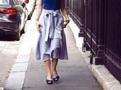 White Blue Striped Skirt