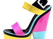 Shoe Giuseppe Zanotti Patent Leather Colorblock Wedge Heels