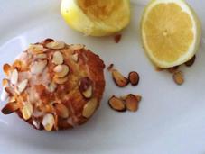Lemon Almond Muffins with Glaze