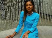 Naomie Harris Gorgeous Blue Swavorski Star Event