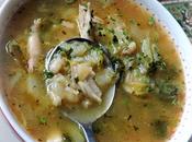 Roast Chicken Soup with Barley, Parsnips Cabbage