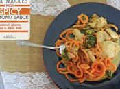Thai “Noodles” with Spicy Almond Sauce (gluten, Peanut, Dairy Free)