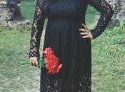 Valentine’s OOTD Vintage Black Lace Dress