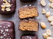 Dark Chocolate Peanut Butter Truffle Bars (Gluten Free Vegan)