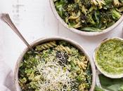 Arugula Pesto Pasta Bowl with Broccoli (Gluten Free Vegan)