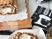 Stripey Marble Mocha Chiffon Swiss Roll