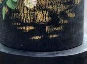 Stylish Black Wedding Cake