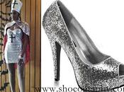Shoe Yandy Glitter Peep Pumps