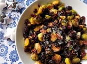 Roasted Sprouts with Cranberries Pecans
