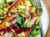 Recipe|| Spiced Turkey, Chickpea Cranberry Baked Sweet Potato