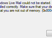 Windows Live Mail Won’t Start