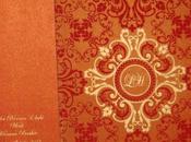 Latest Trendy Indian Wedding Card Design Orange Color
