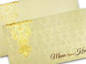 Premium Indian Wedding Card with Embossed Motifs
