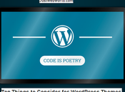 Things Consider WordPress Themes