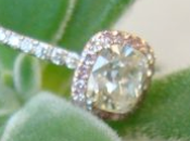 Pink Diamond Halo Engagement Ring