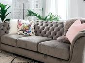 Tufted Velour Sofa