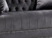 Grey Velvet Settee