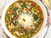 White Bean Kale Soup with Parmesan Cheese