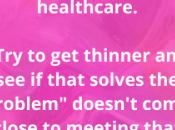 Getting Healthcare That Thin People More