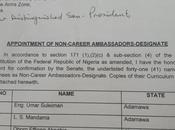 Buhari Appoints Non-Career Career Ambassadors, Seeks Senate’s Approval (See Full List)