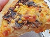 White Sauce Mushroom Garlic Pizza