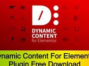 Dynamic Content Elementor Plugin Free Download