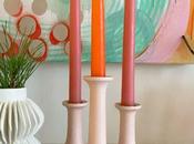 Saturday Shelfie: Pale Pink Candleholders