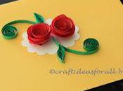 Summer Craft Classes Spiral Roses Card with Paper Quilling