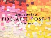 Pixelated Post-it Staircase