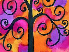 Klimt Watercolor Tree