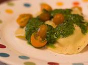 Ravioli with Tomatoes Lime Basil Dressing