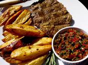 London Porter Steak with Garlic Rosemary Wedges Sauce