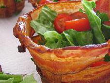 Bacon Cups Chipolte Ranch Dressing
