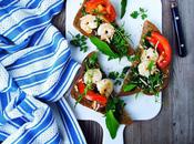 Toasted Pesto Prawns Tomatoes {Midday Snack}