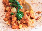 Vegetarian “Dosas” with Curried Chickpeas Mint Chutney
