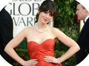 Zooey Deschanel Wears Tarte Golden Globes