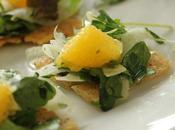 Parmesan Asiago Frico Squares with Fennel Orange Salad