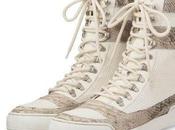 Balmain White Python Leather High-Top Lace-Up Sneaker ($1,965)