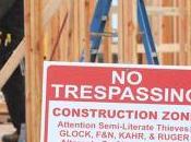 Trespassing Sign School Upset