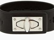 Givenchy Black Leather Sharktooth Chain Bracelet ($710)...