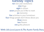 Tuesday Topics: Memories