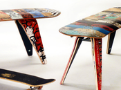 Recycled Skateboard Bench