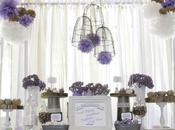 Purple, Chocolate Cream Dessert Table Paper Style