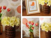 Inspirations Retro Living Room Vases Flowers