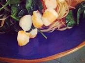 Calories: Rice Noodles, Steamed Spinach, Shrimp