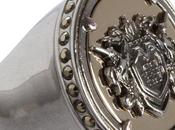 Givenchy Palladium Strass Crest Ring ($460) Vintage...