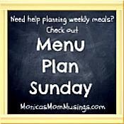 Menu Plan Sunday: April 2013