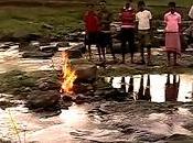 River Fire Jharkhand State India.