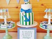 Chevron Blue Green Nautical Themed Party Cakes Joanne Charmand